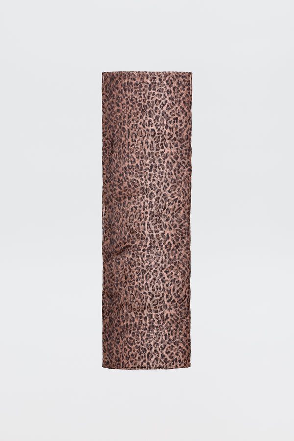Rixo Julien Scarf Leopard Brown