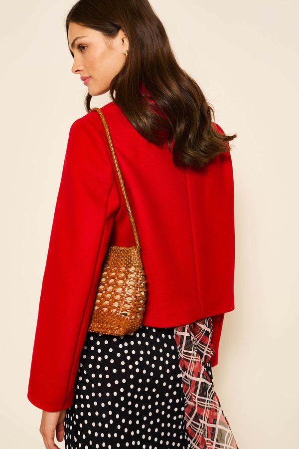 Rixo Keyla Wool-Blend Jacket Rust