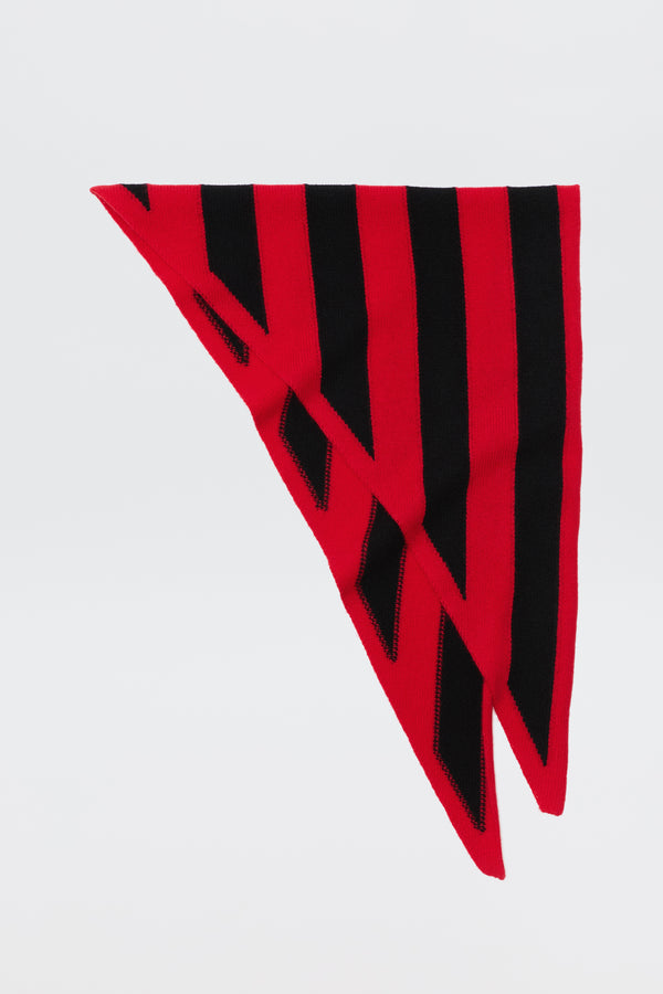 rixo Lianora Wool-Cashmere Scarf Sailor Stripe Red