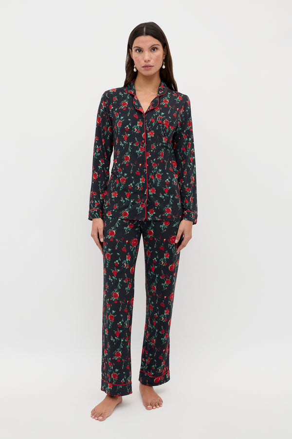 Rixo Long Pyjamas Claudia Rose Black