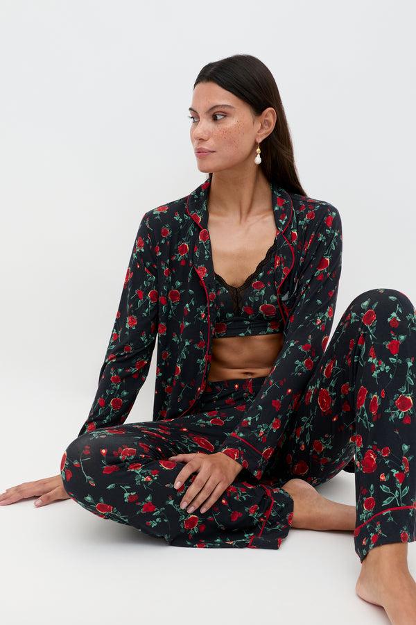 rixo Long Pyjamas Claudia Rose Black