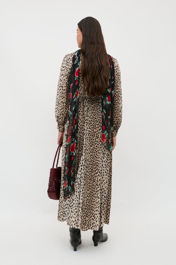 Rixo Maddison Shirt Dress Antelope Spot Black