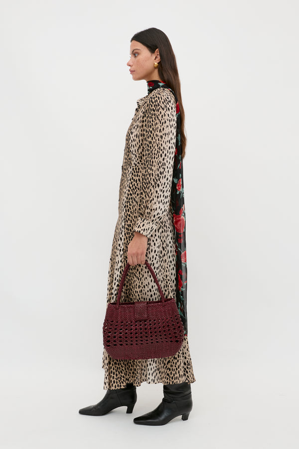 Rixo Maddison Shirt Dress Antelope Spot Black