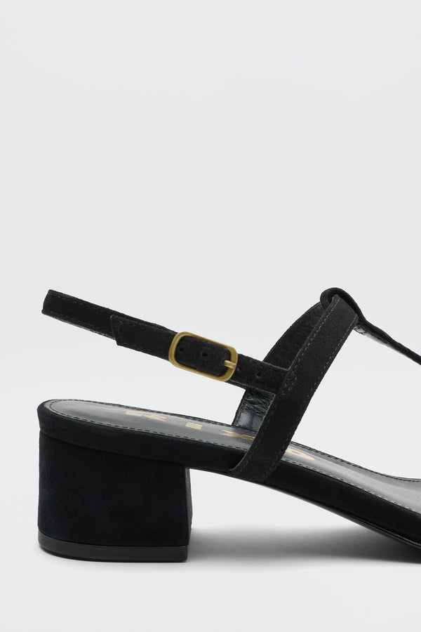 Rixo Mads Suede Sandals Black