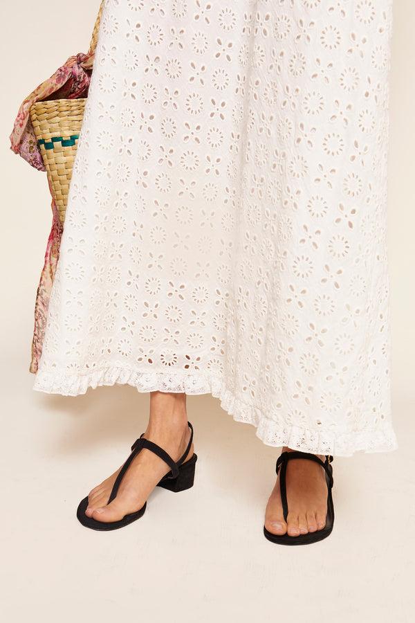 Rixo Mads Suede Sandals Black