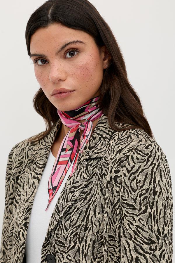 Rixo Marselle Jacquard Jacket Sun Leo Tan