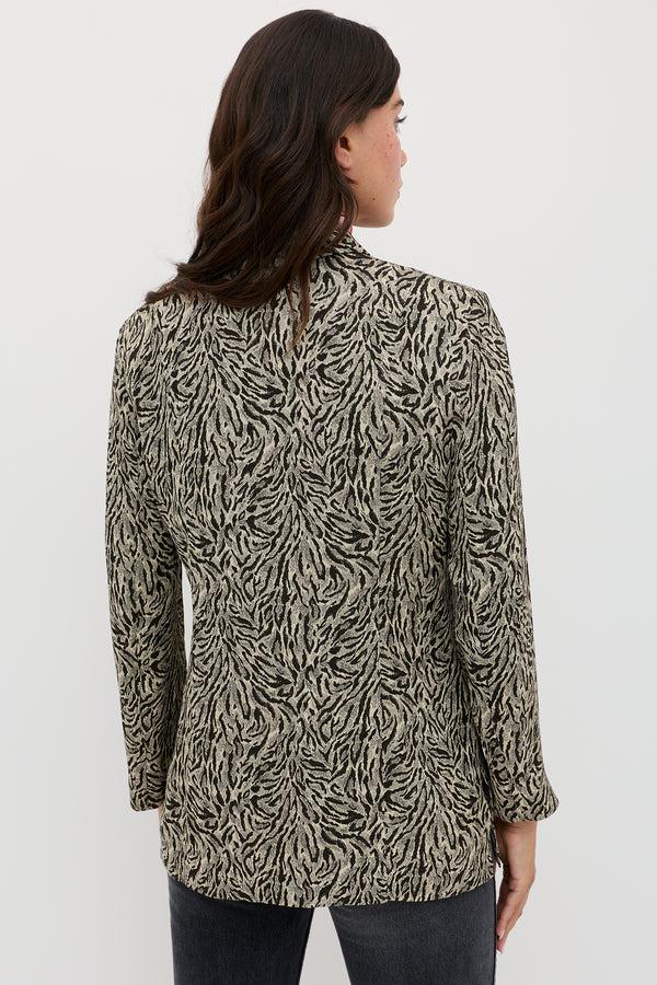 Rixo Marselle Jacquard Jacket Sun Leo Tan