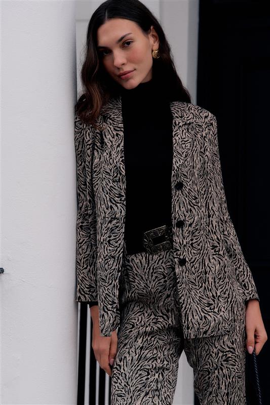 rixo Marselle Jacquard Jacket Sun Leo Tan