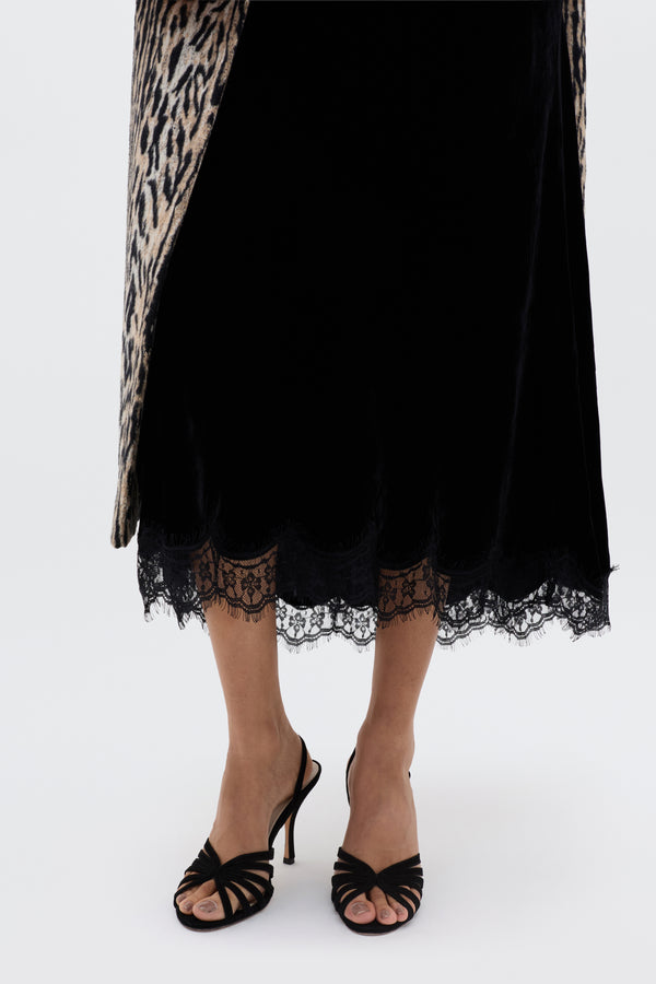 Rixo Mavi Suede Sandals Black