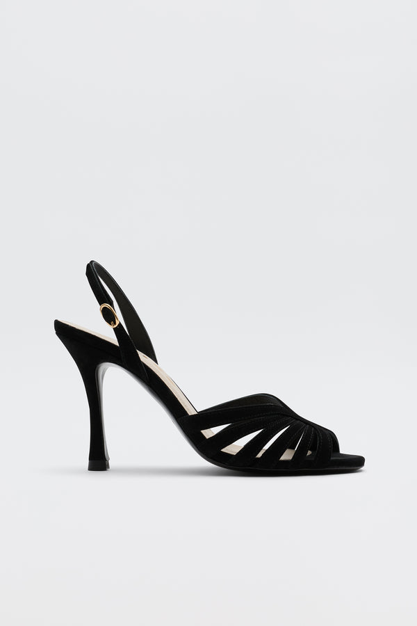 rixo Mavi Suede Sandals Black