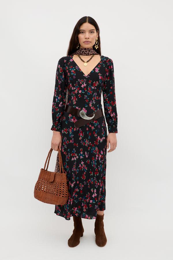 rixo Mavis Midi Dress City Floral Black