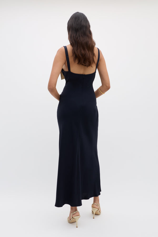Rixo Melisse Maxi Dress Deep Navy