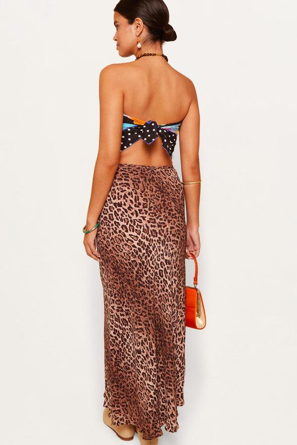 Rixo Menno Silk Scarf Abstract Dot Black