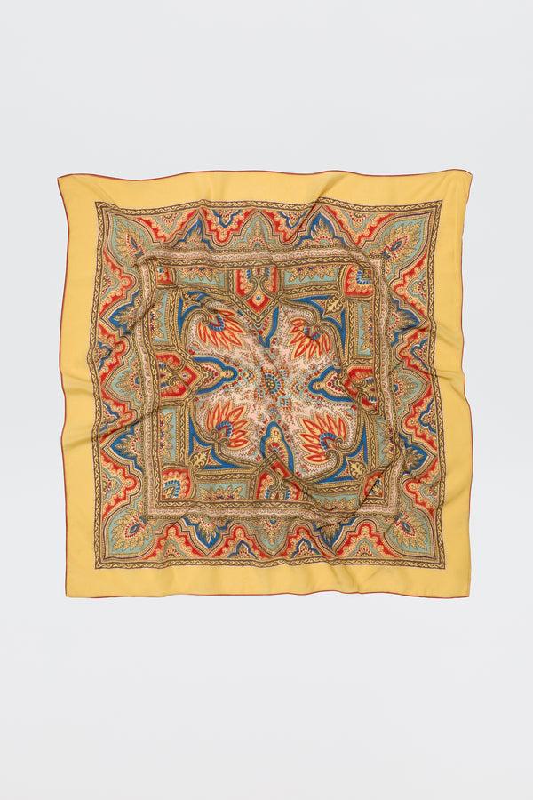 rixo Menno Silk Scarf Paisley Golden