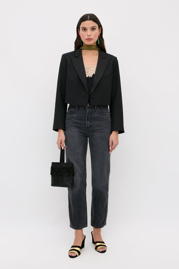 Rixo Meria Wool Jacket Black