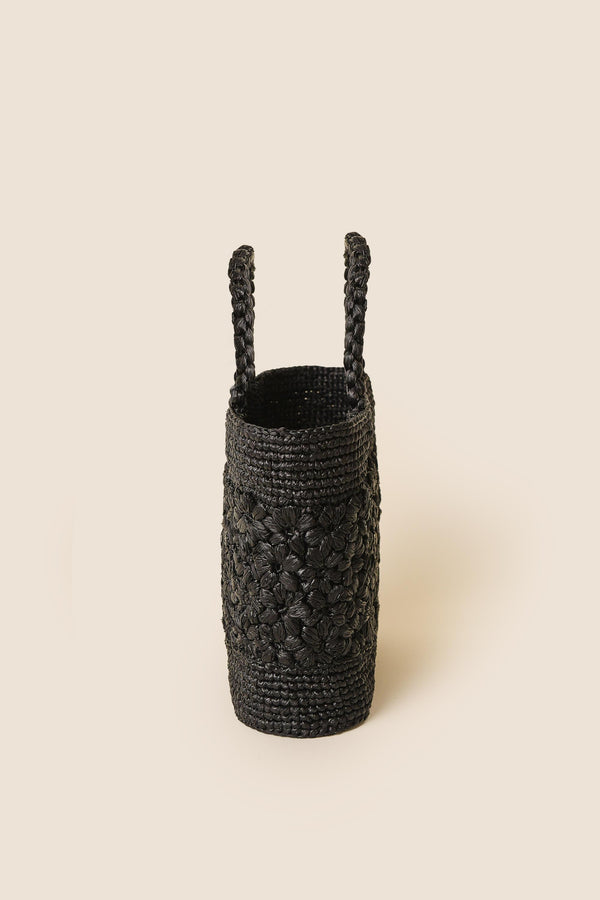 Rixo Milana Raffia Bag Black