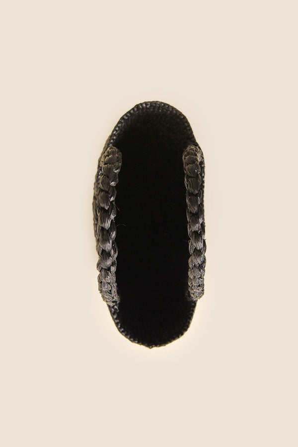 Rixo Milana Raffia Bag Black