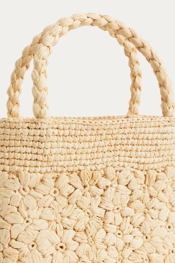 Rixo Milana Raffia Bag Natural