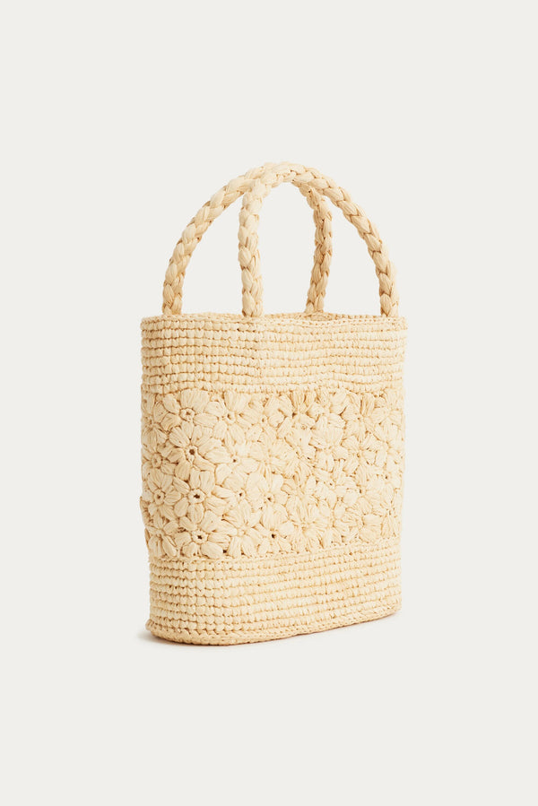 Rixo Milana Raffia Bag Natural