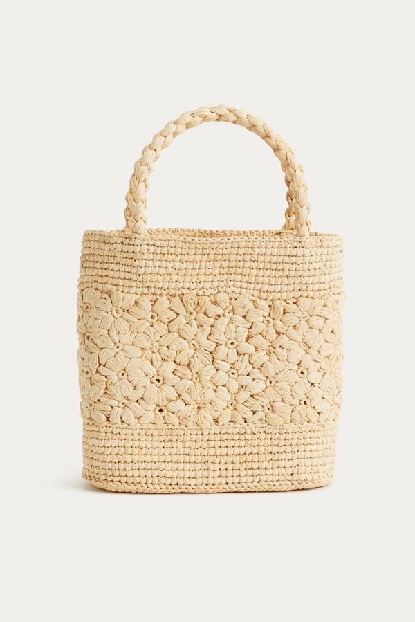 rixo Milana Raffia Bag Natural