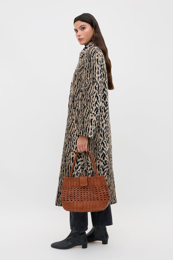 Rixo Milly Leopard Coat Bohemia Leopard