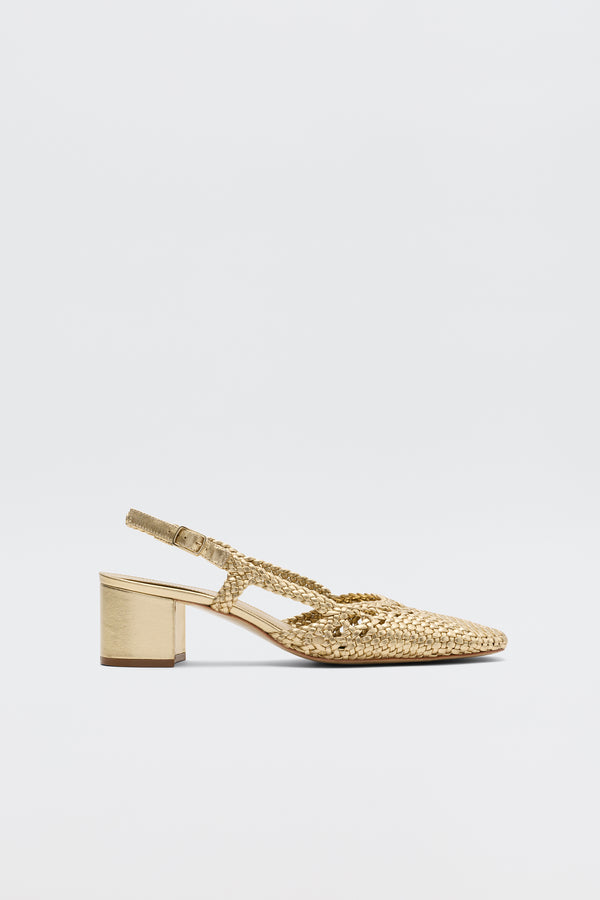 rixo Moira Slingback Sandals Gold