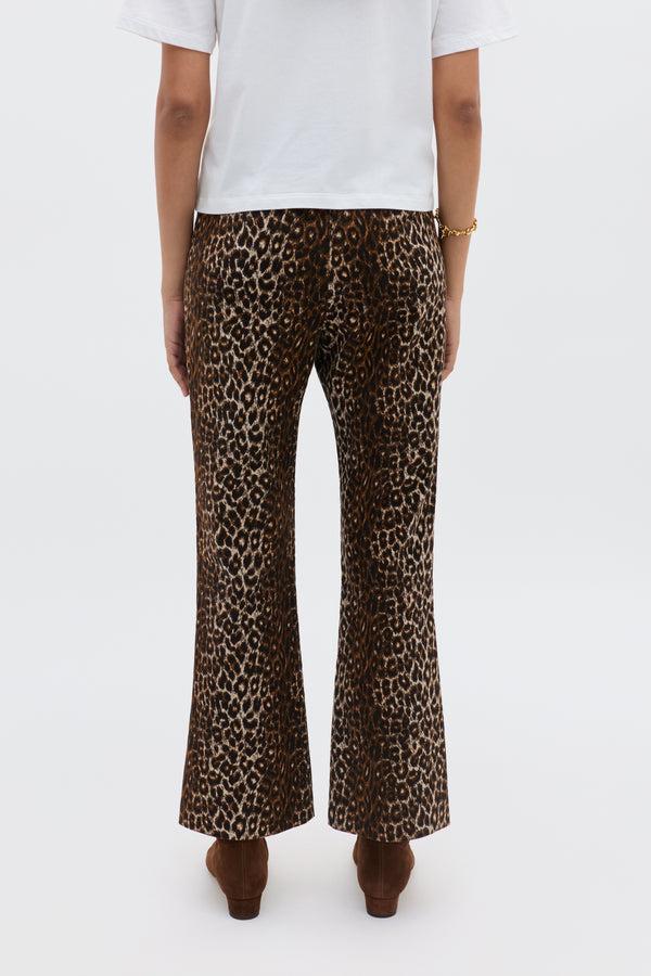 Rixo Olwen Cotton Trousers Lyra Leopard Black