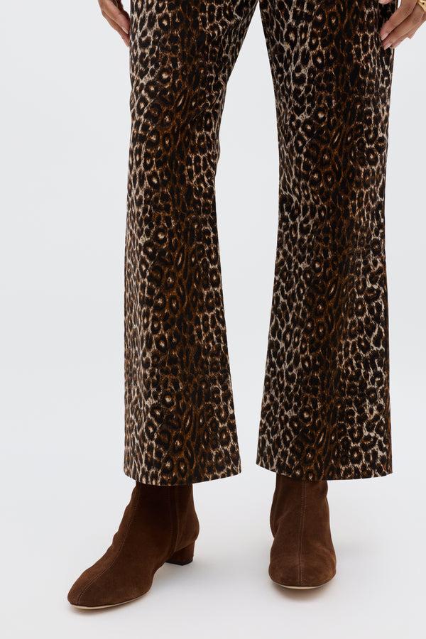 Rixo Olwen Cotton Trousers Lyra Leopard Black
