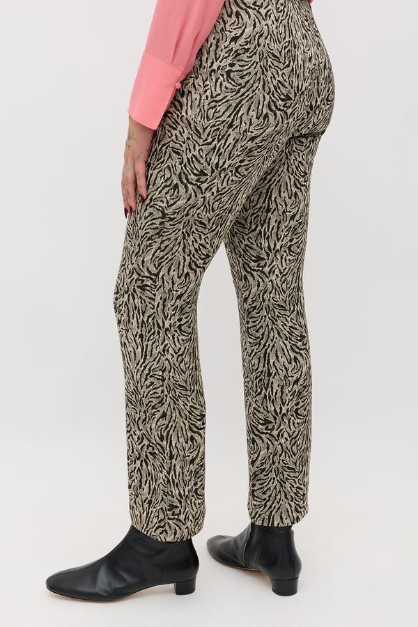 Rixo Olwen Jacquard Trouser Sun Leo Tan