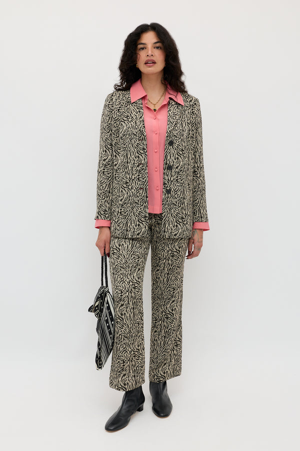 rixo Olwen Jacquard Trouser Sun Leo Tan