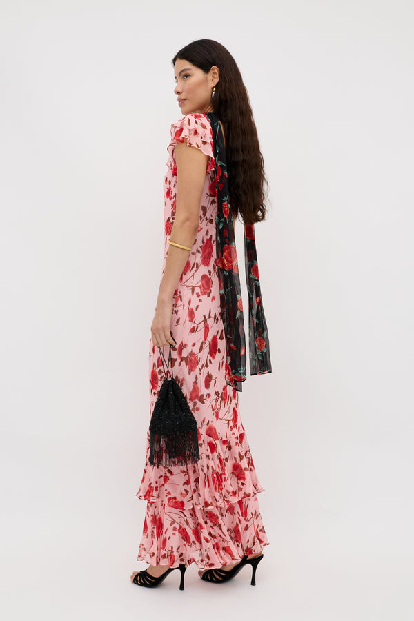 Rixo Ordinia Gown Belle Rose Pink