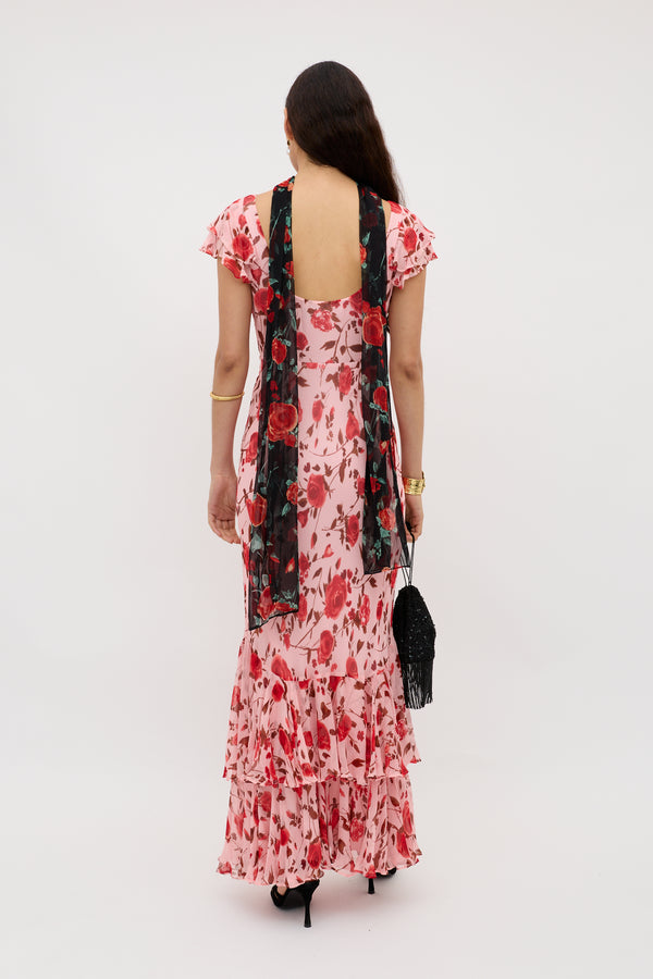 Rixo Ordinia Gown Belle Rose Pink