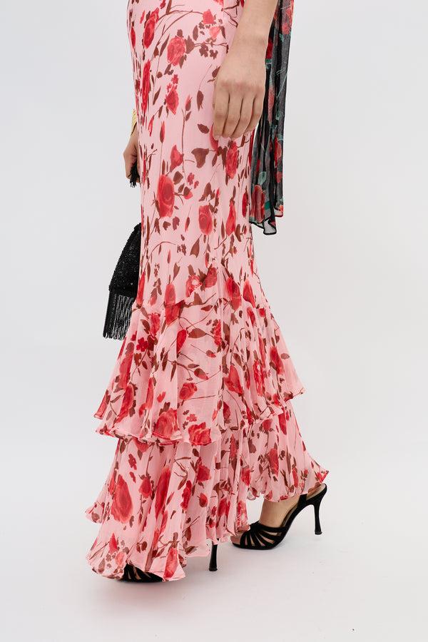 Rixo Ordinia Gown Belle Rose Pink