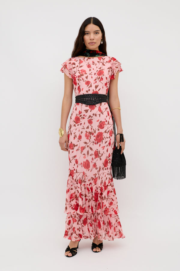 rixo Ordinia Gown Belle Rose Pink