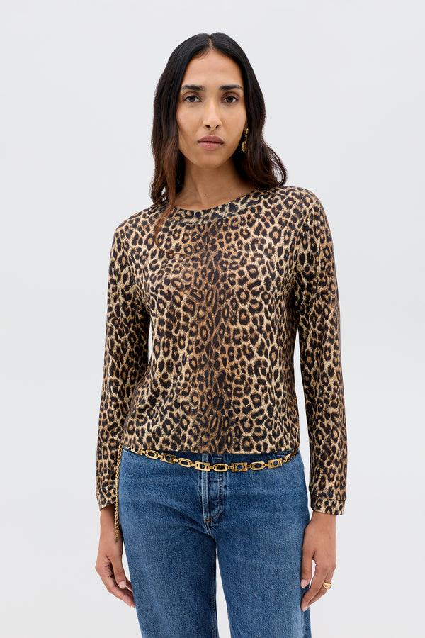 rixo Phaedra T-Shirt Lyra Leopard Black
