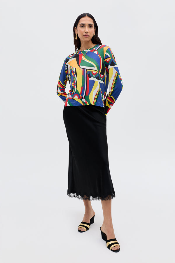 Rixo Phaedra T-Shirt Soho Geo Multi