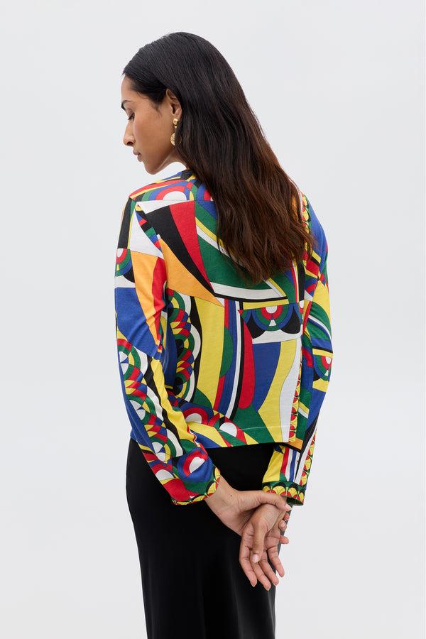 Rixo Phaedra T-Shirt Soho Geo Multi