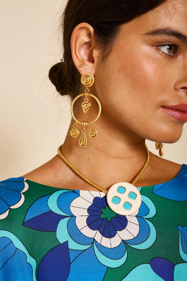 Rixo Reeson Necklace Turquoise