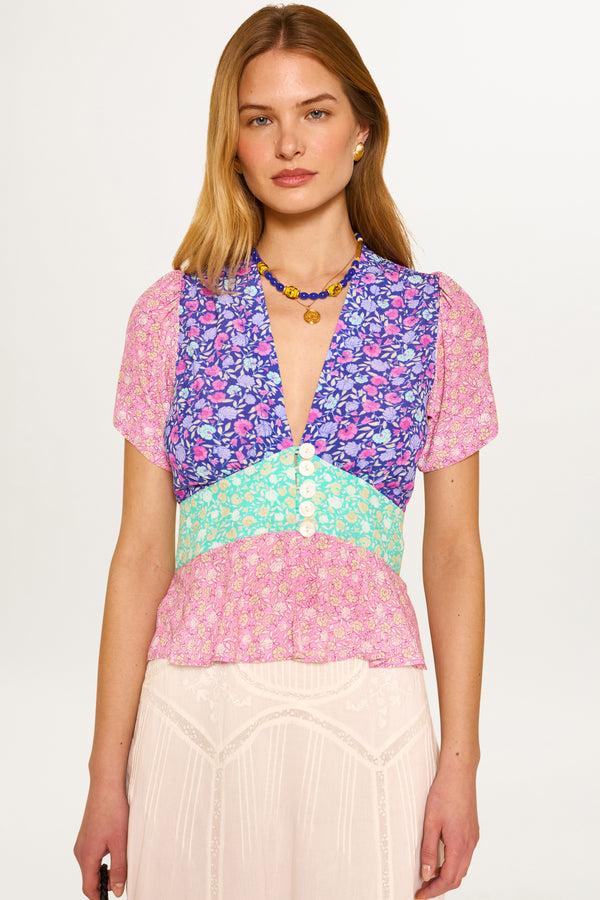 rixo Reine Top Shell Pansy Mix Multi