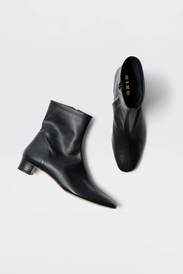 Rixo Rey Leather Boots Black Leather