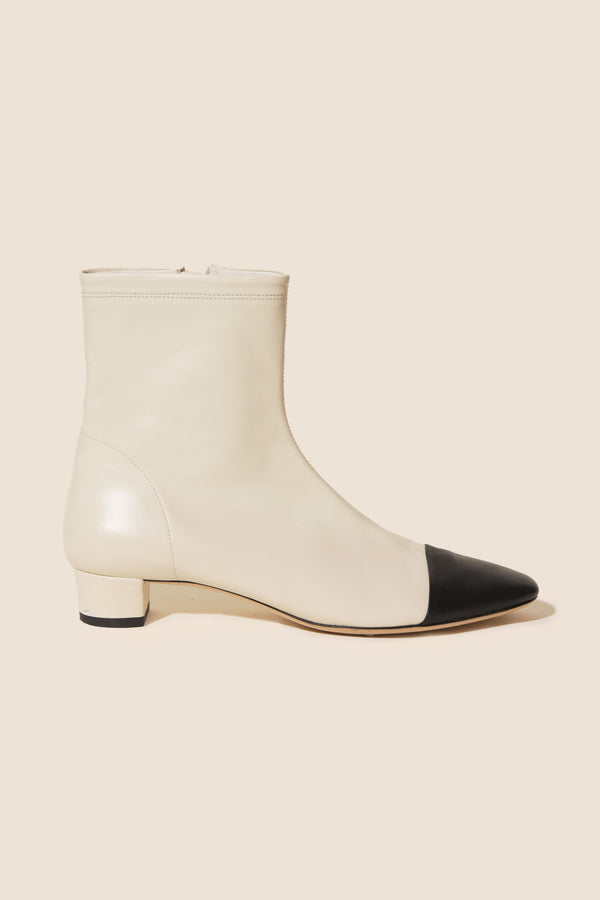 rixo Rey Leather Boots Ivory