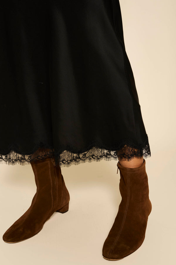 Rixo Rey Suede Boots Chocolate