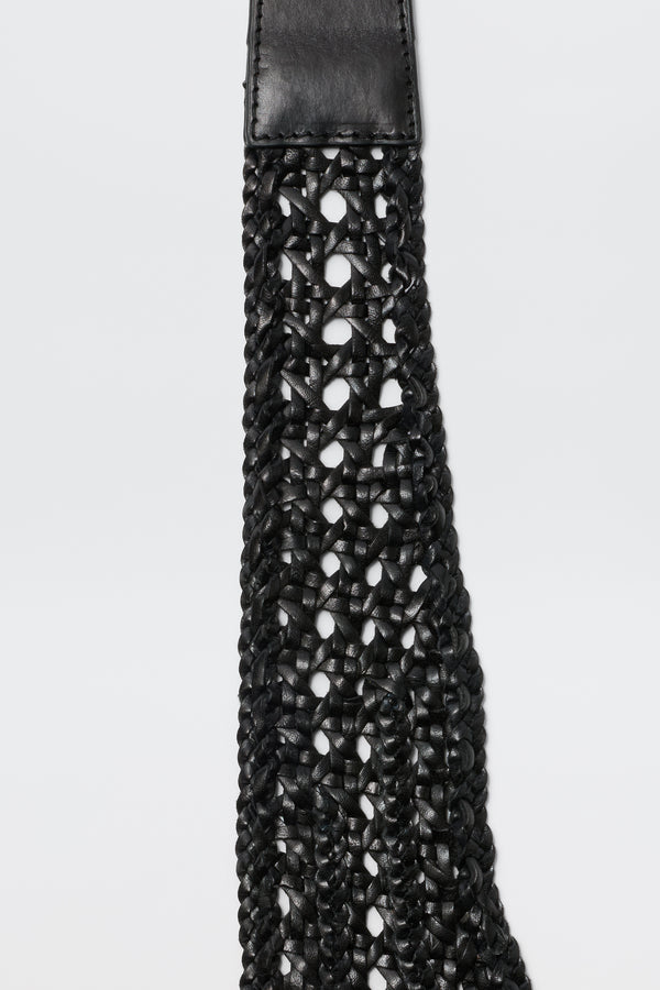 Rixo Roxella Leather Belt Black