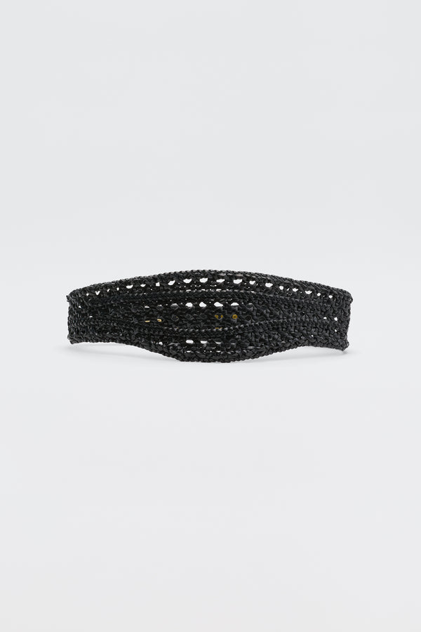 rixo Roxella Leather Belt Black