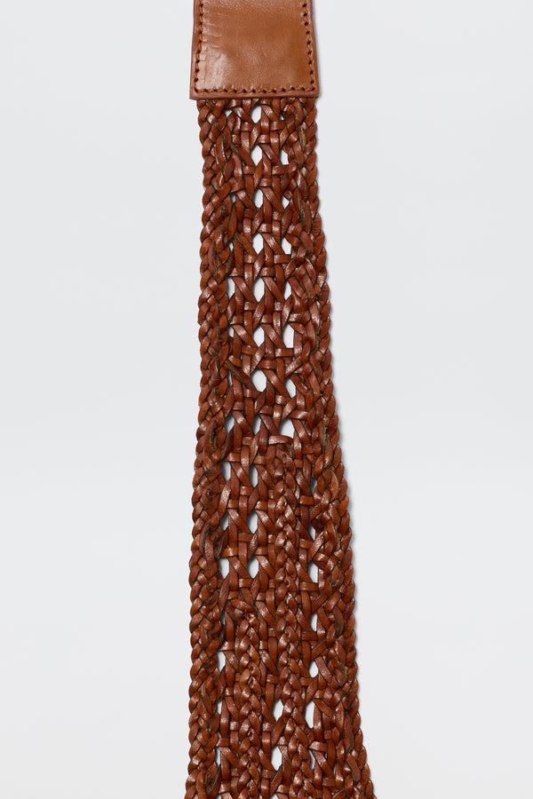 Rixo Roxella Leather Belt Tan