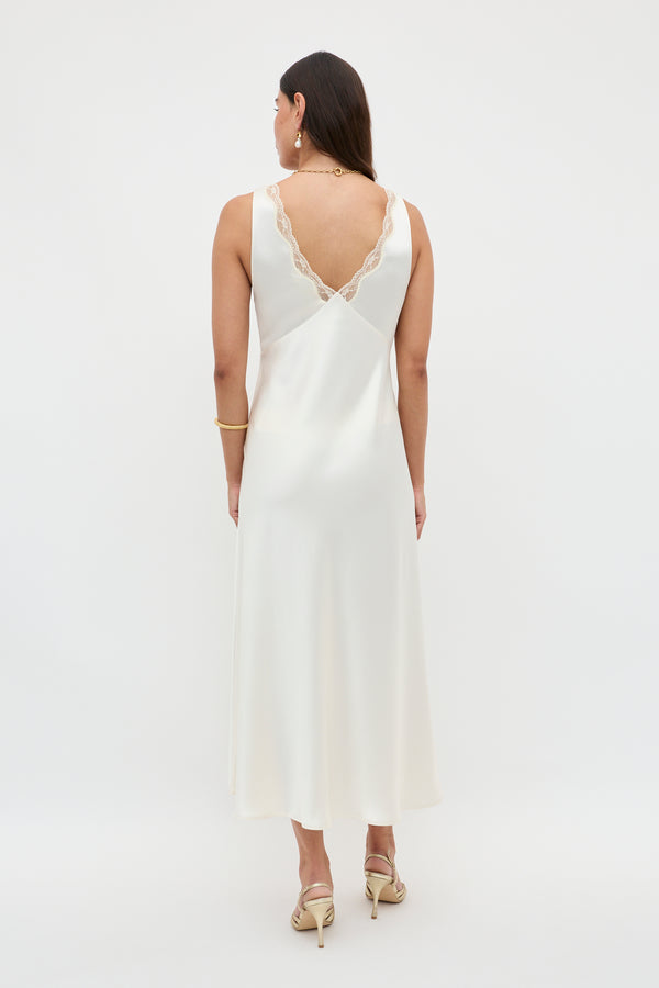 Rixo Sandrine Midi Dress Pearl