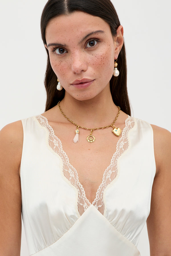 Rixo Sandrine Midi Dress Pearl