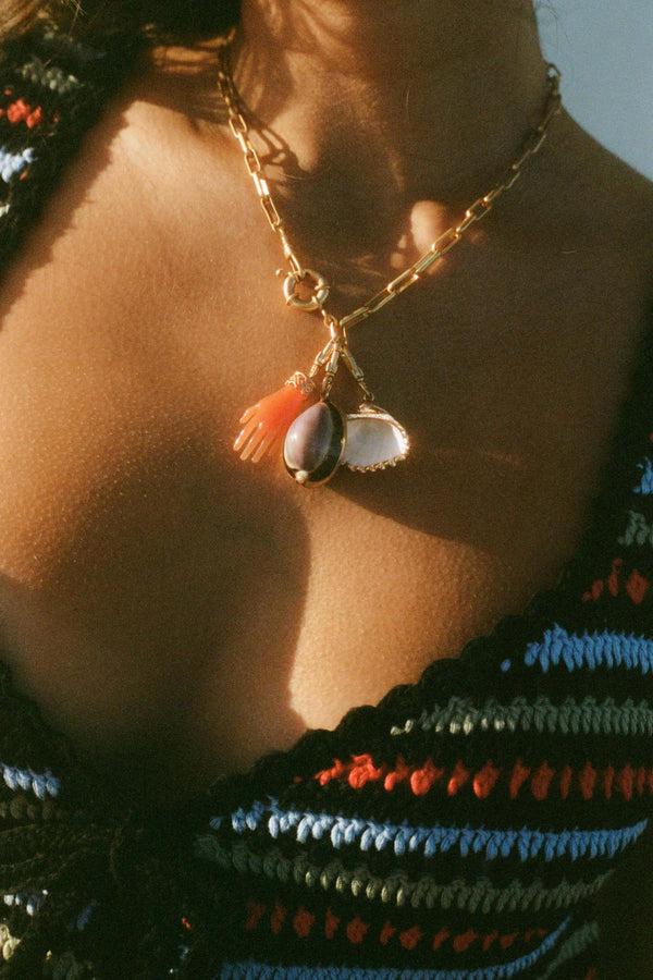 Rixo Shell Charm White