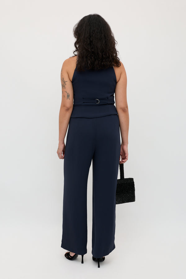 Rixo Sienna Jumpsuit Navy