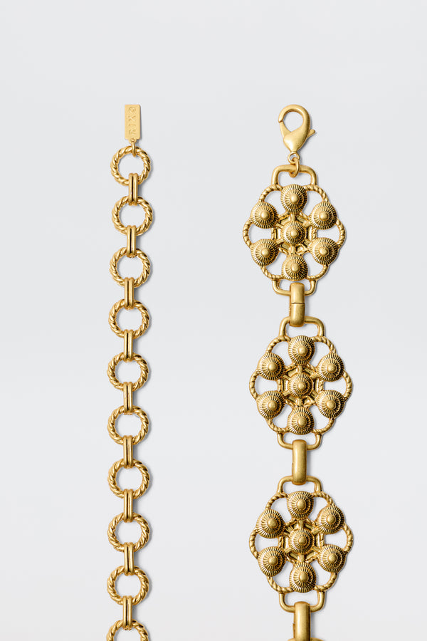 Rixo Tiana Gold-Plated Belt Gold